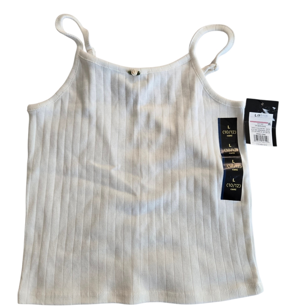 Art Class Off White Girls Cami Top - L - NWT